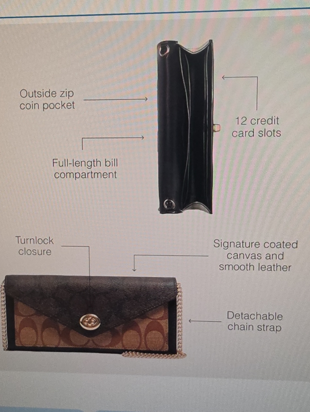 Brand New Coach Envelope Wallet Purse - Picture 9 of 15